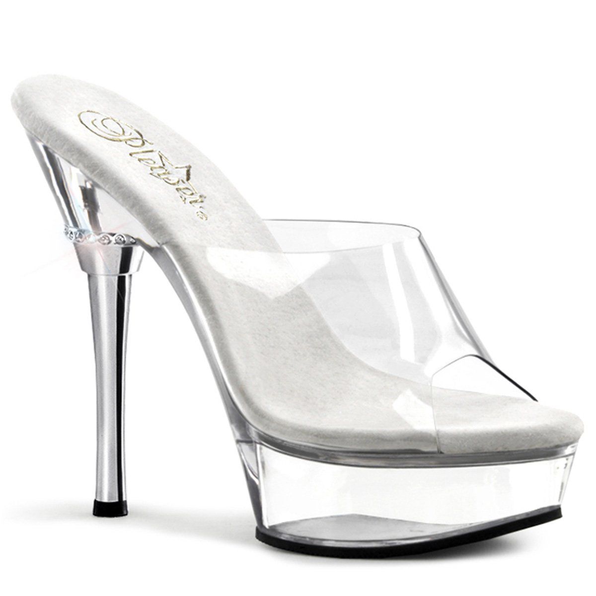 ALLURE-601 Clear Platform Sandal Pleaser