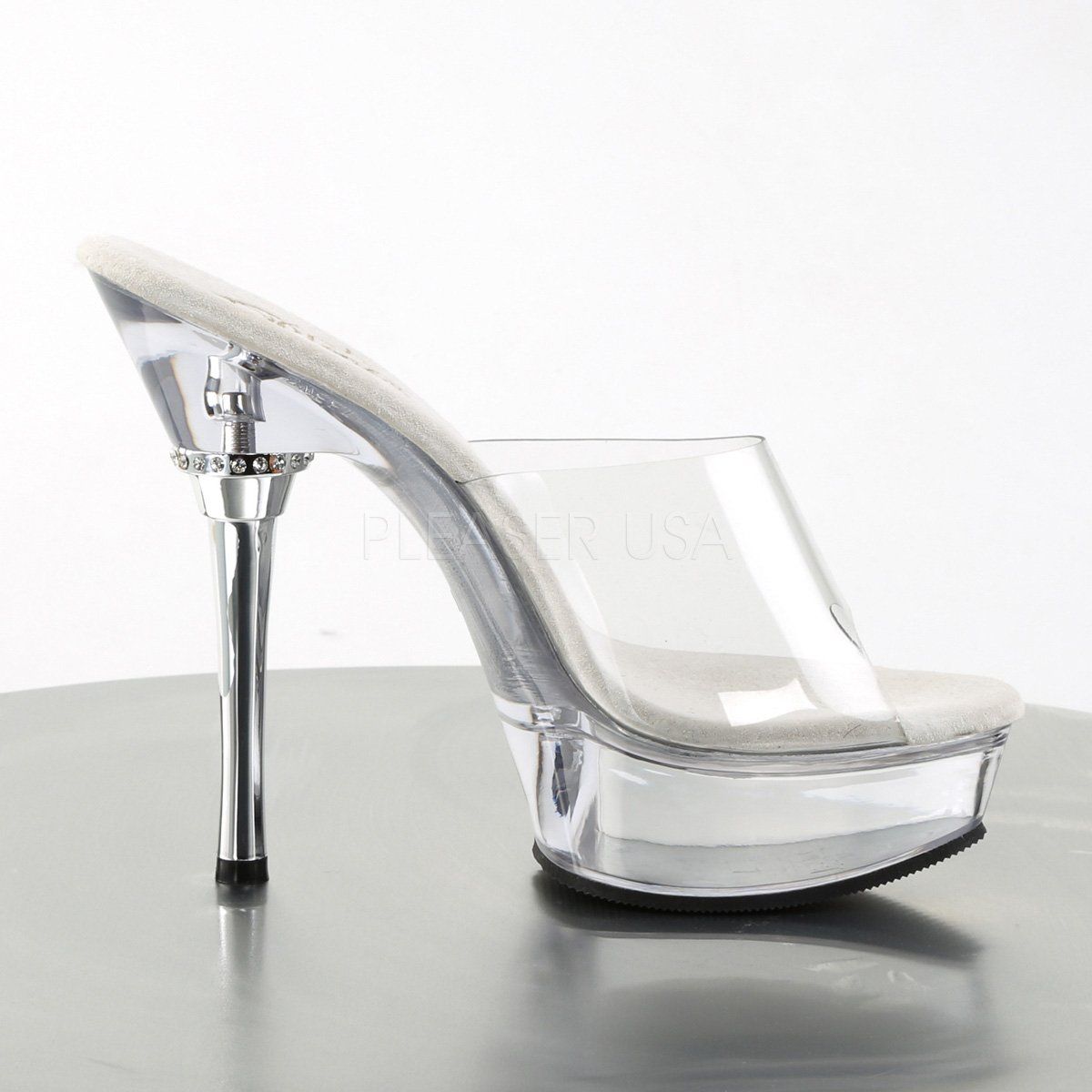 ALLURE-601 Clear Platform Sandal Pleaser