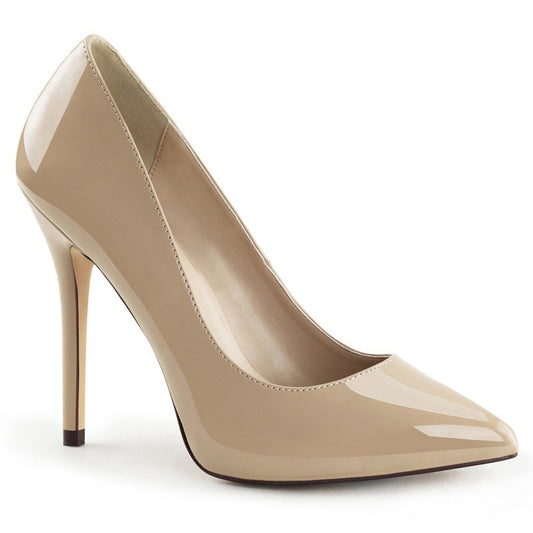 AMUSE-20 Cream Patent Pump Pleaser