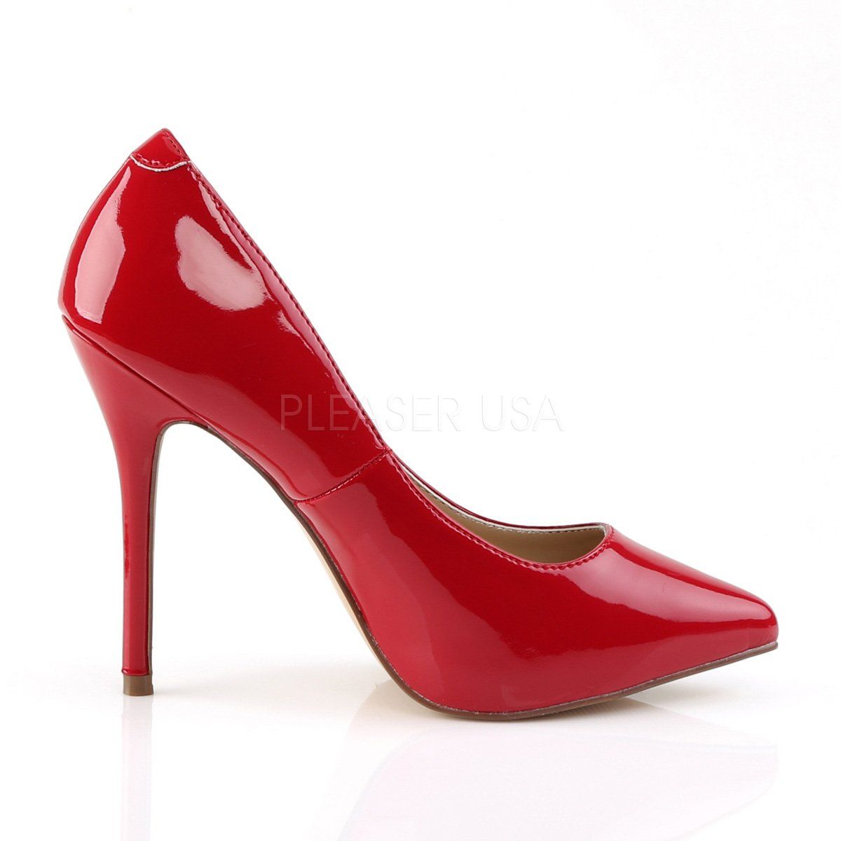 AMUSE-20 Red Patent Pump Pleaser