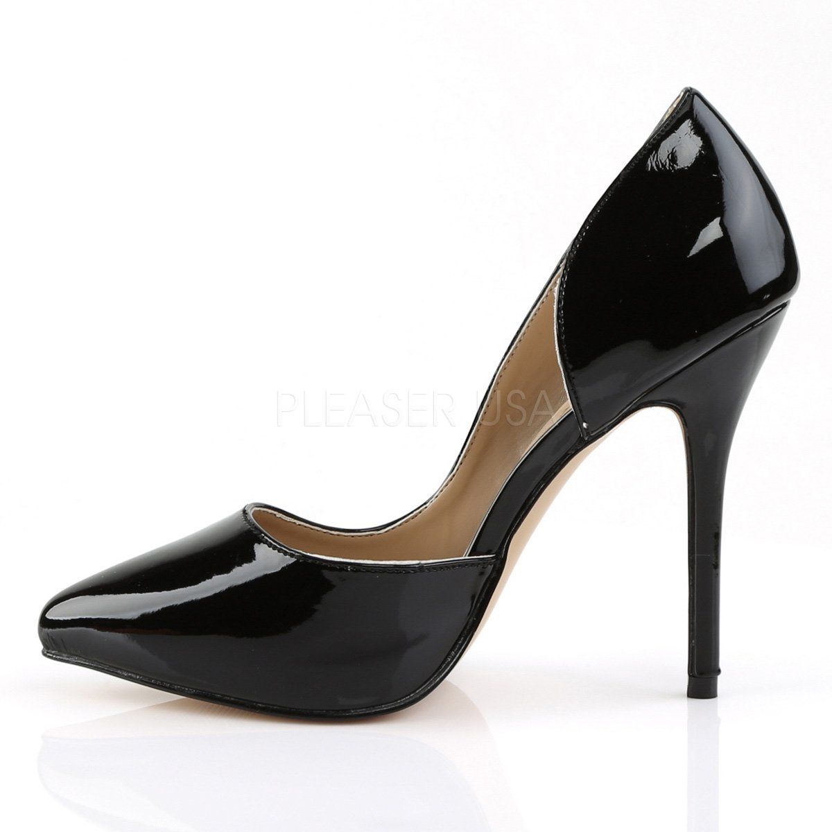 AMUSE-22 Black Patent Pump Pleaser