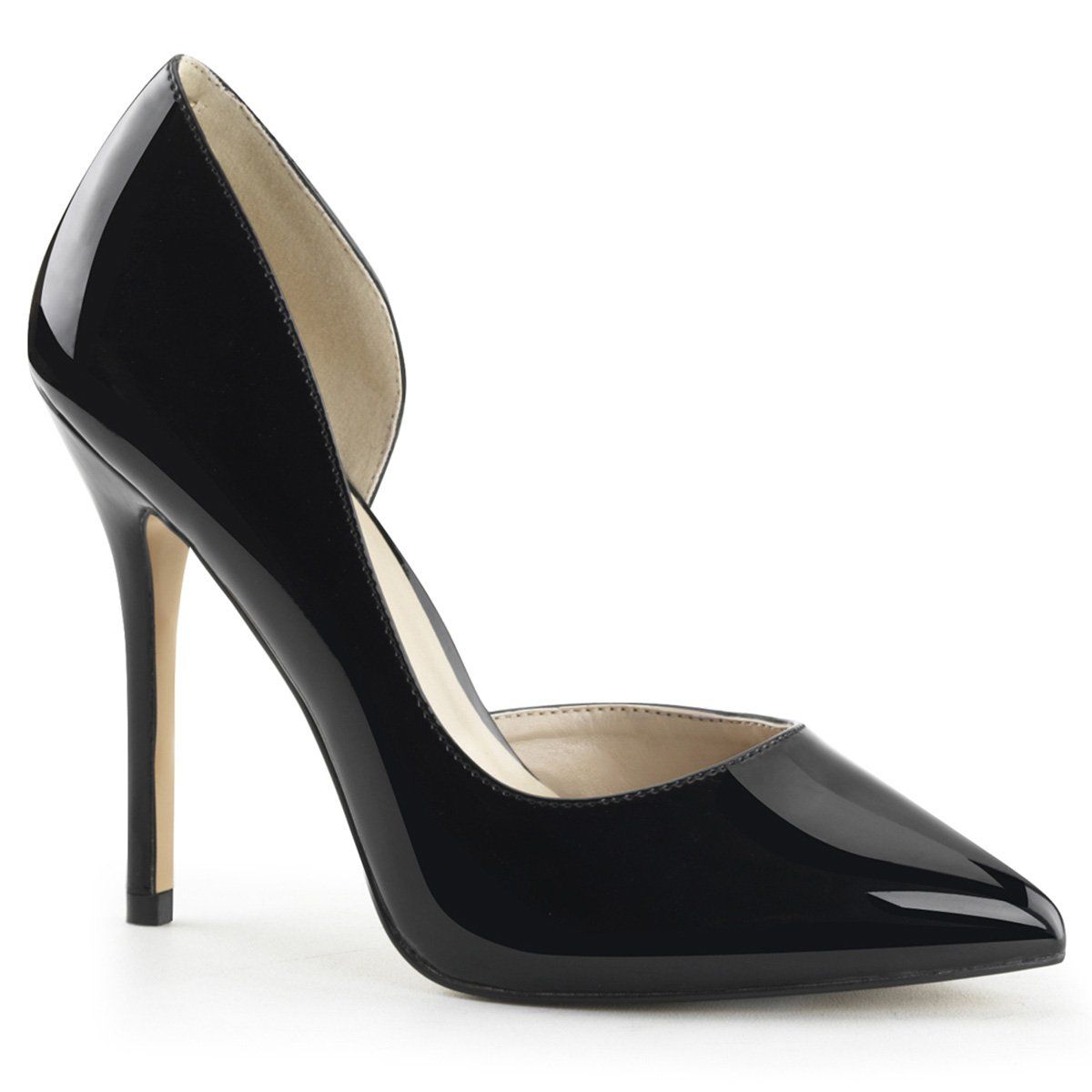 AMUSE-22 Black Patent Pump Pleaser
