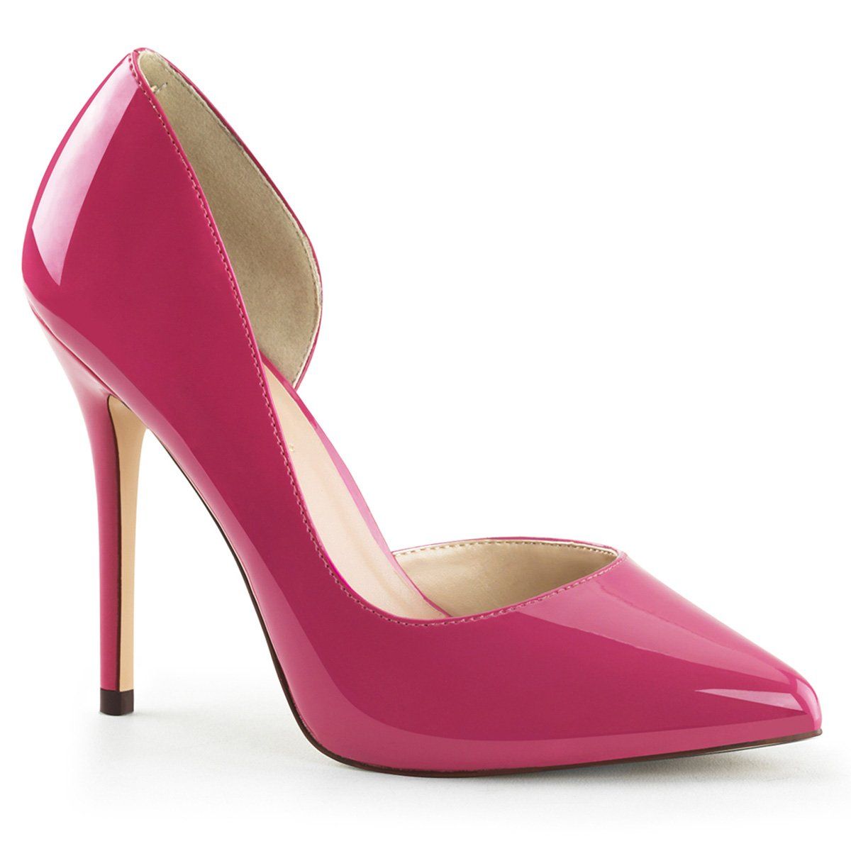 AMUSE-22 Hot Pink Patent Pump Pleaser
