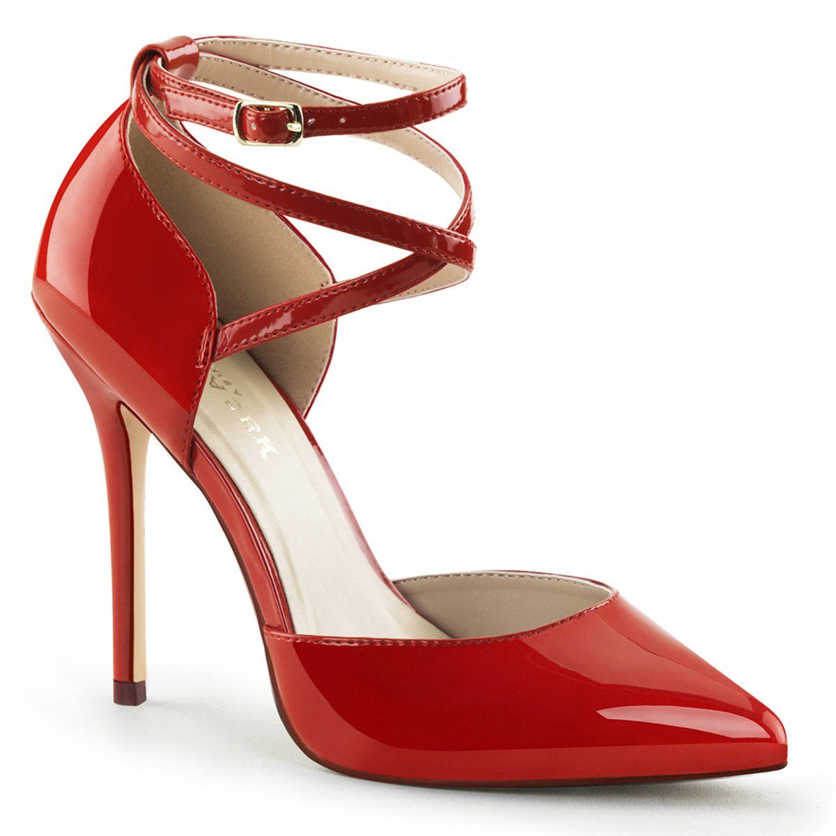 AMUSE-25 Red Patent Pump Pleaser