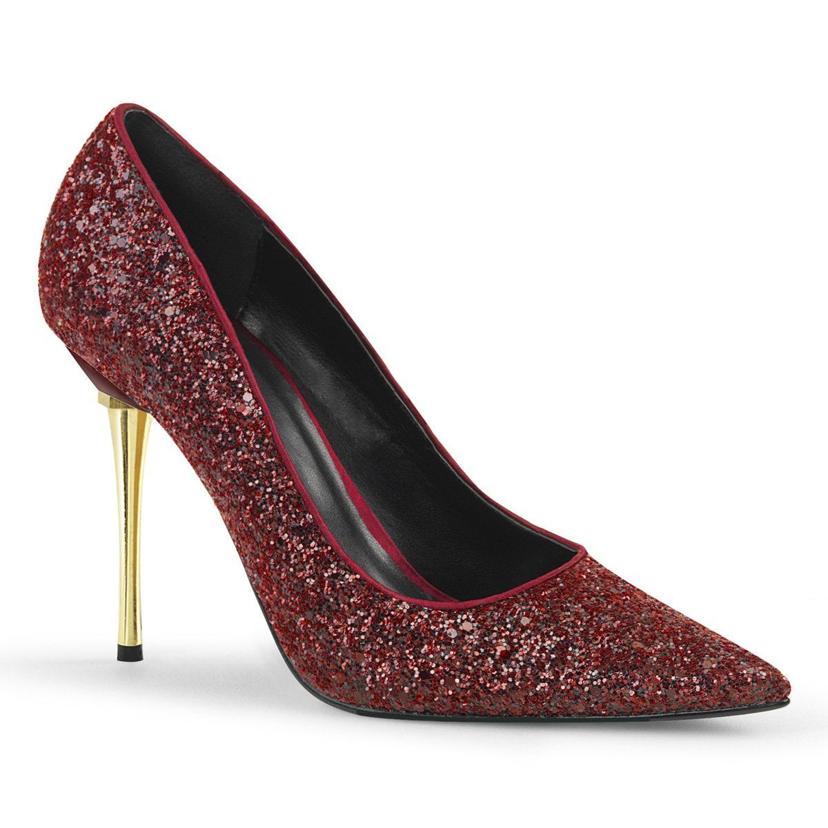 APPEAL-20G Burgundy Glitter Pu Pump Pleaser
