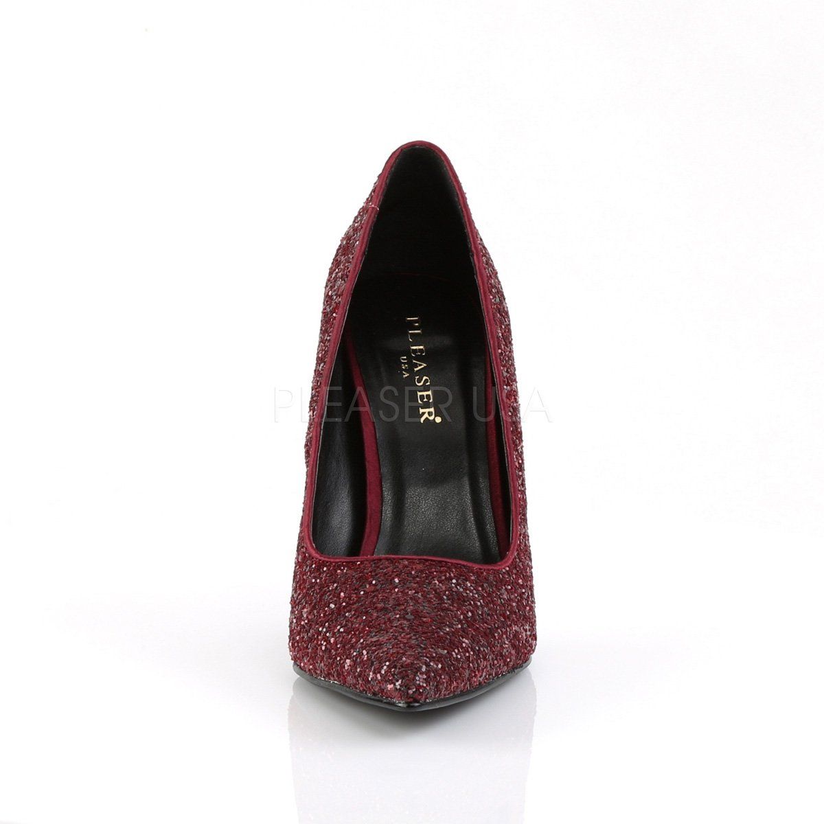 APPEAL-20G Burgundy Glitter Pu Pump Pleaser