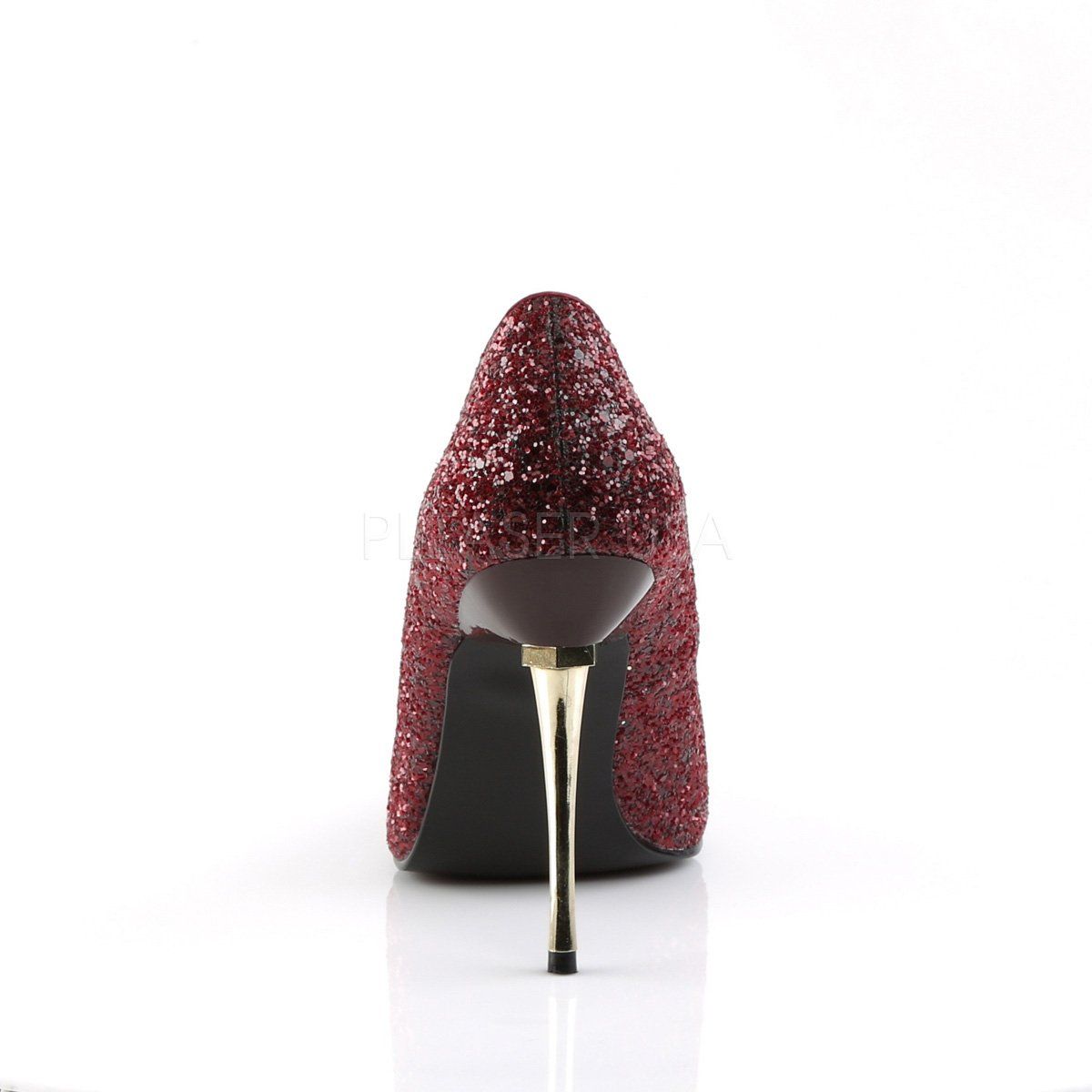 APPEAL-20G Burgundy Glitter Pu Pump Pleaser