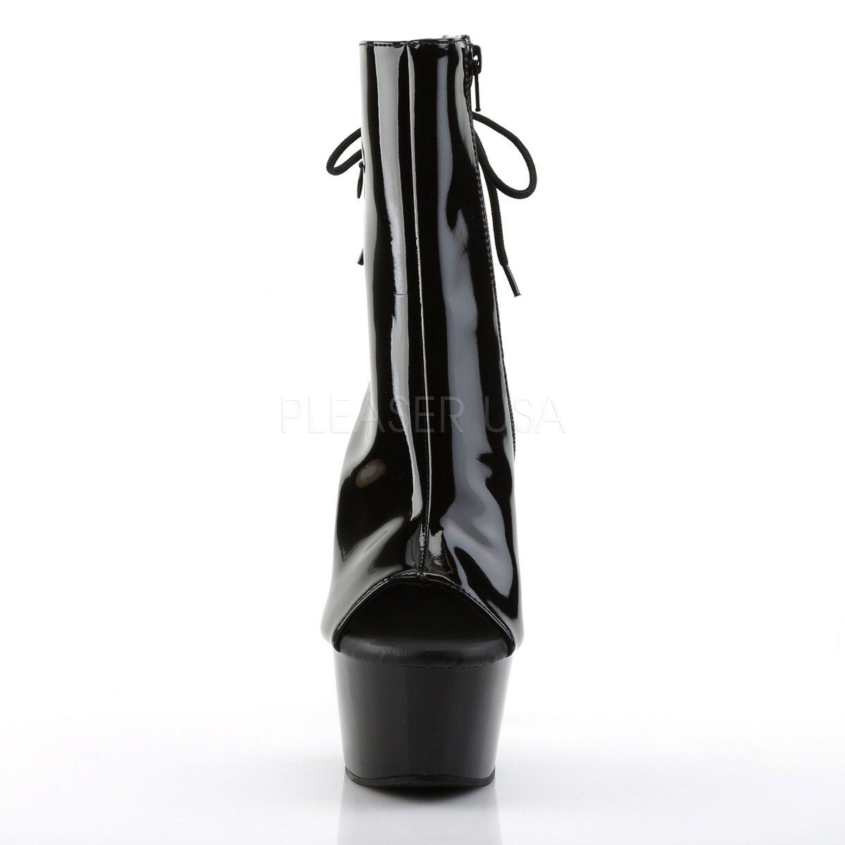 ASPIRE-1018 Black Patent Ankle Boot Pleaser