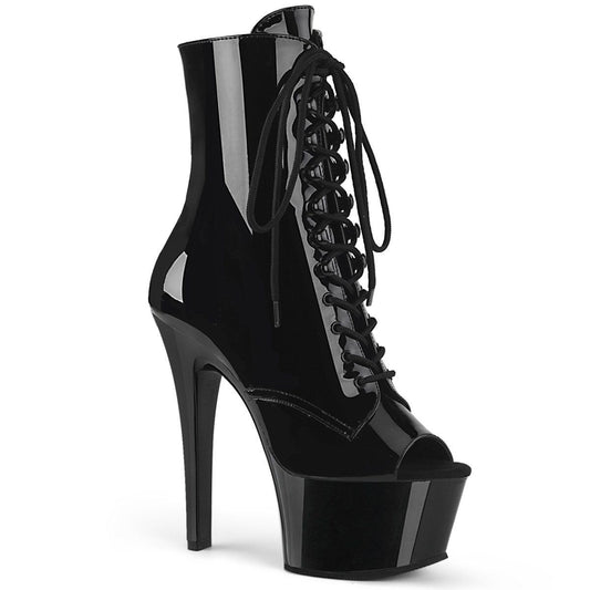 ASPIRE-1021 Black Patent Ankle Boot Pleaser