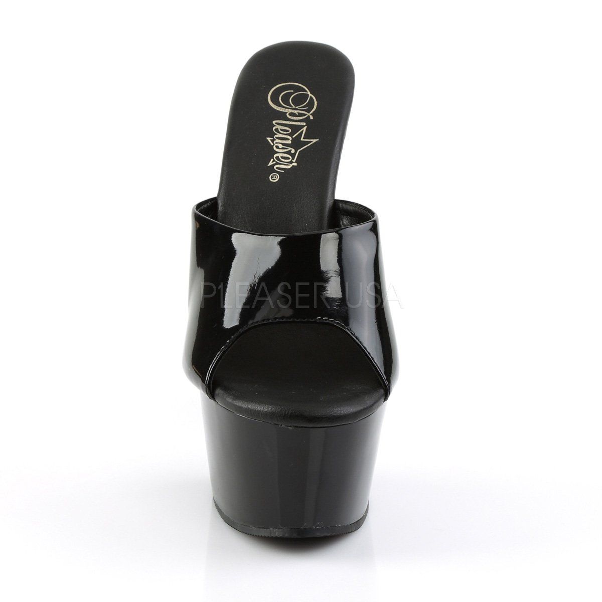 ASPIRE-601 Black Patent Slide Pleaser