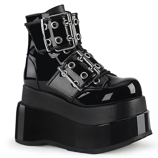 BEAR-104 Black Patent-Vegan Leather Demonia