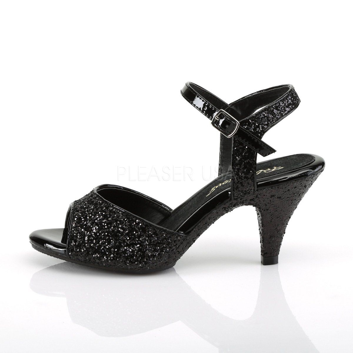 BELLE-309G Black Glitter Fabulicious