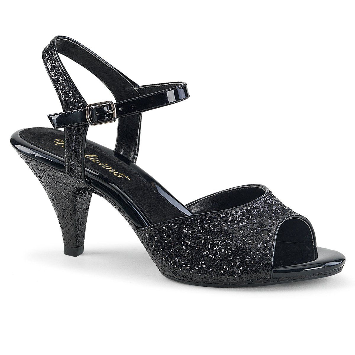 BELLE-309G Black Glitter Fabulicious