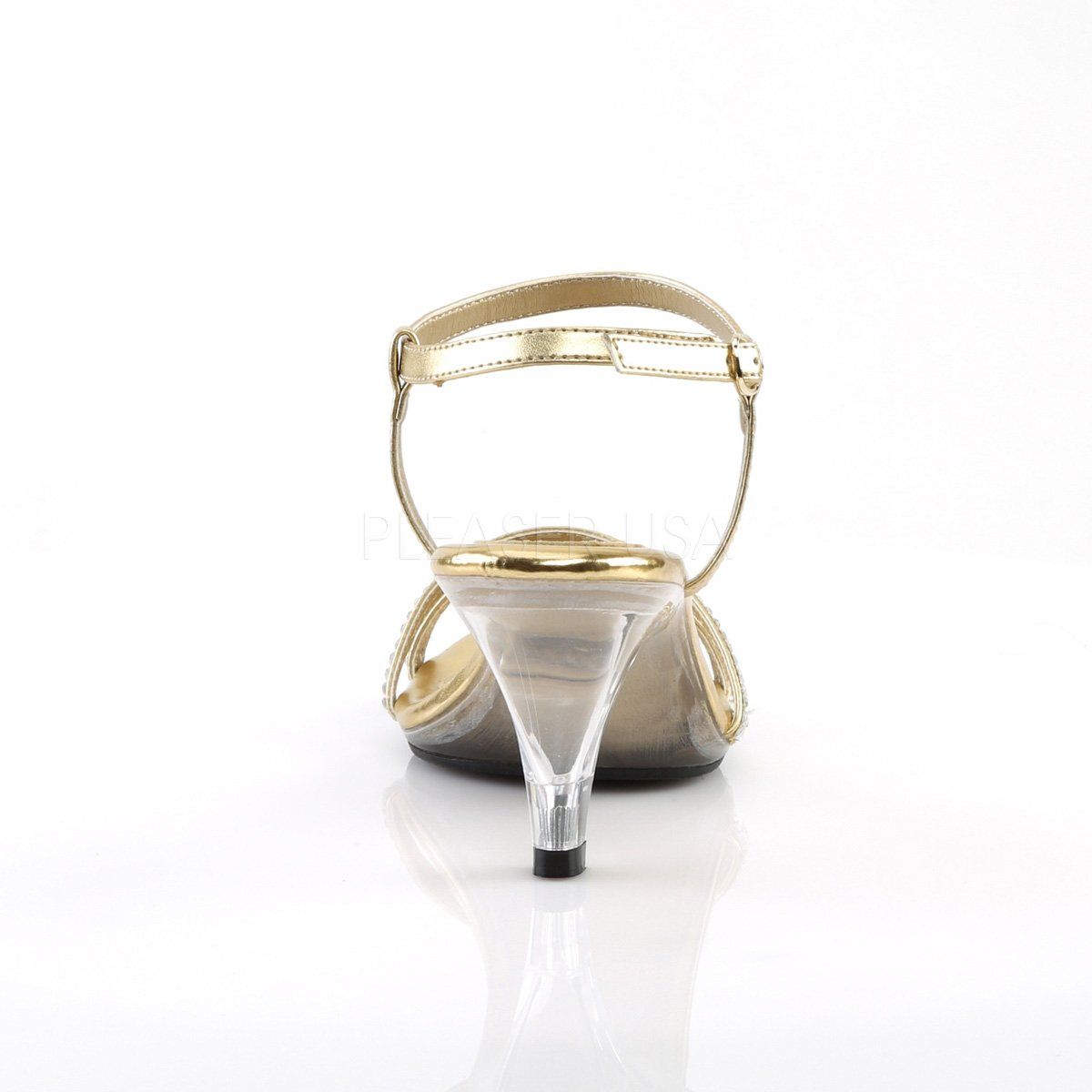 BELLE-316 Gold Metallic Pu/Clear Fabulicious