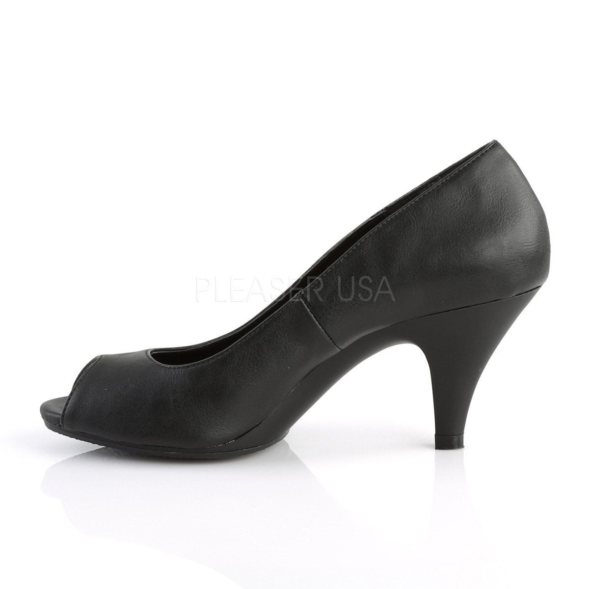 BELLE-362 Black Faux Leather Fabulicious