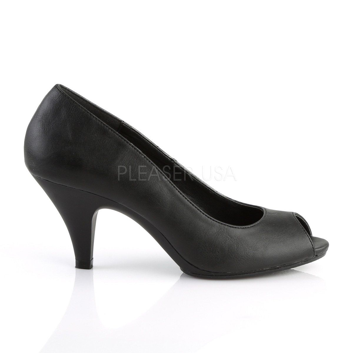 BELLE-362 Black Faux Leather Fabulicious