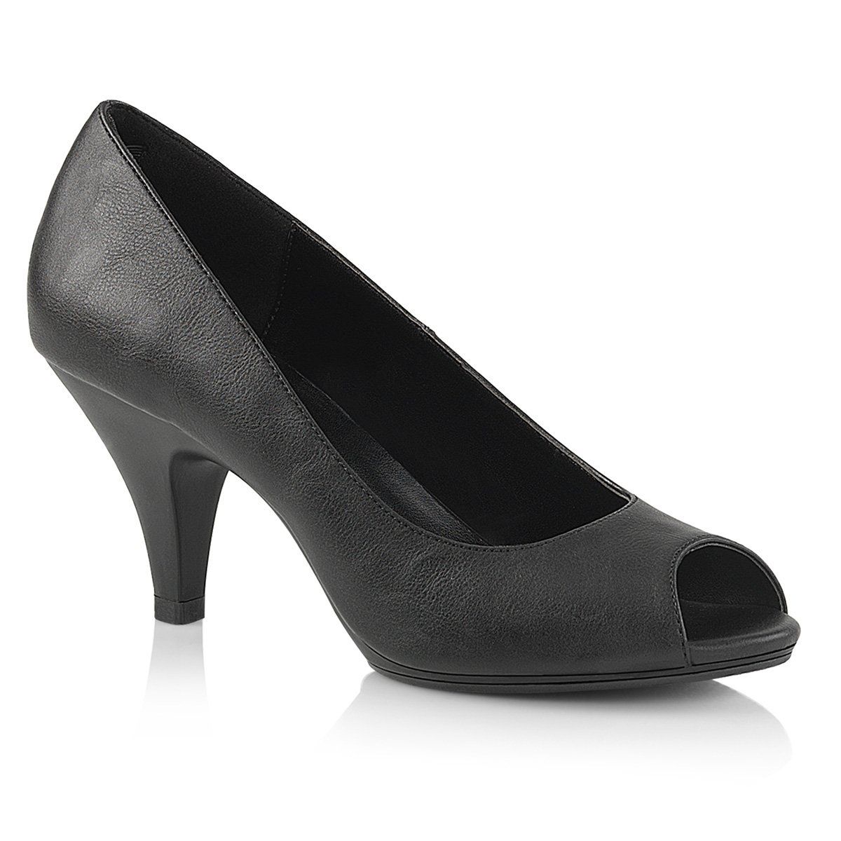 BELLE-362 Black Faux Leather Fabulicious