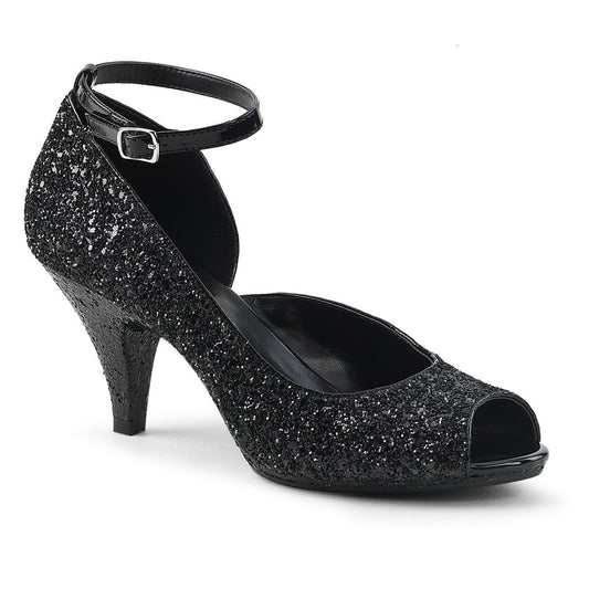 BELLE-381G Black Glitter Fabulicious