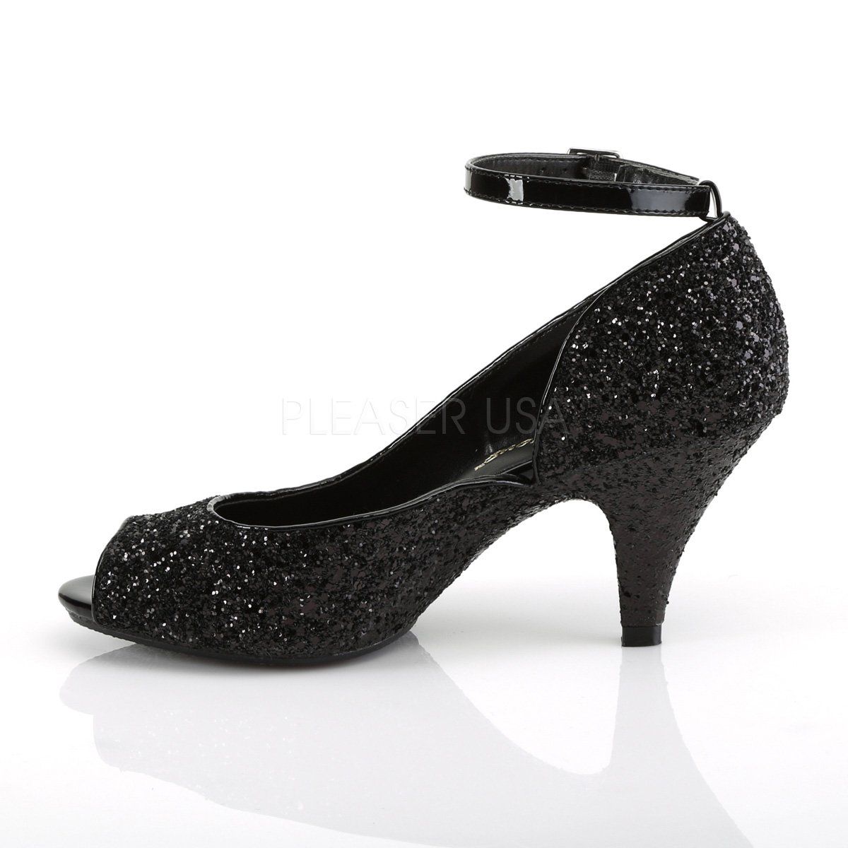 BELLE-381G Black Glitter Fabulicious