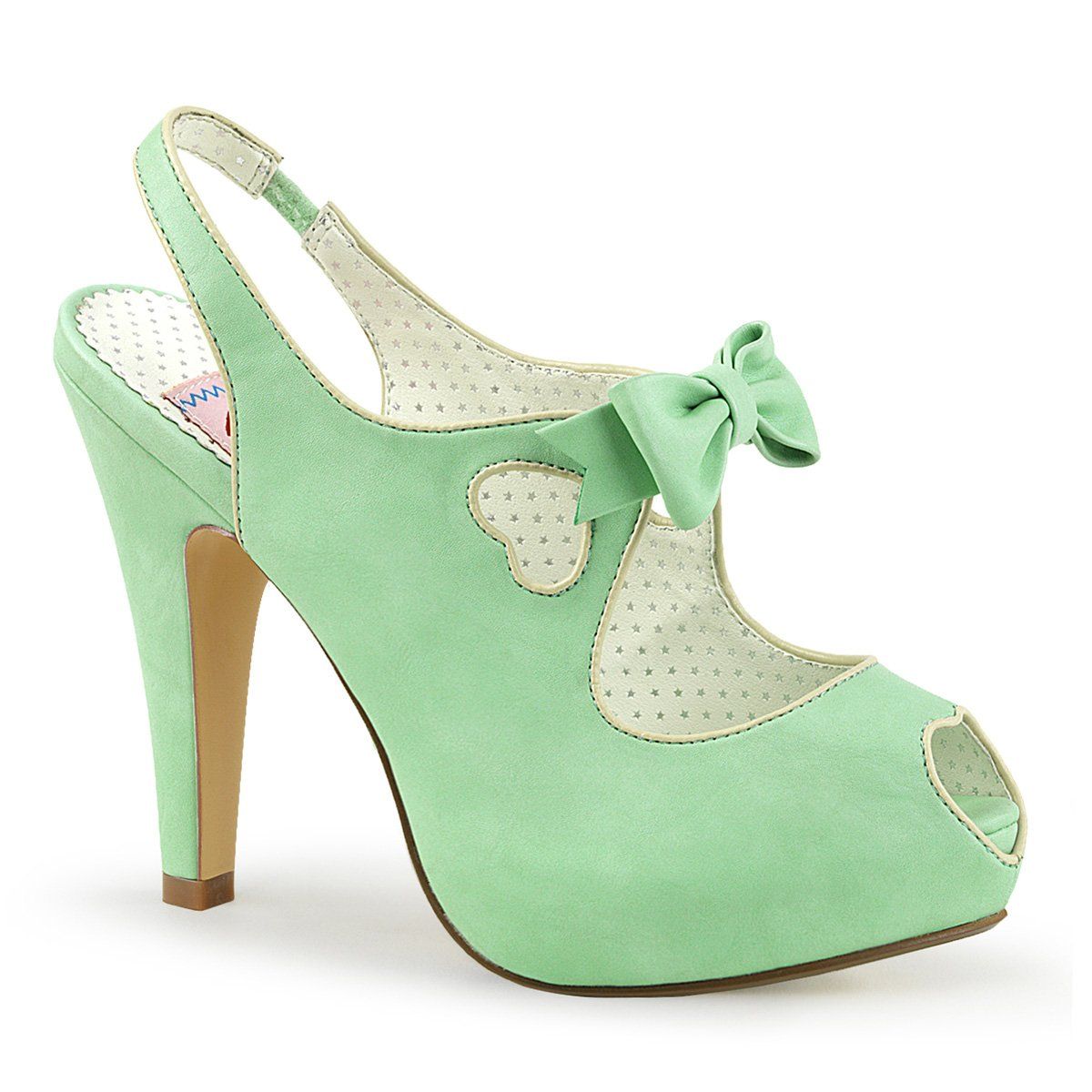 BETTIE-03 Mint Faux Leather Pin Up Couture