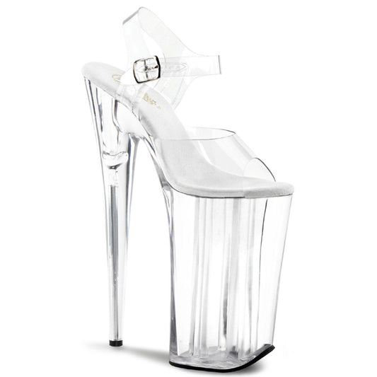 BEYOND-008 Clear Platform Sandal Pleaser