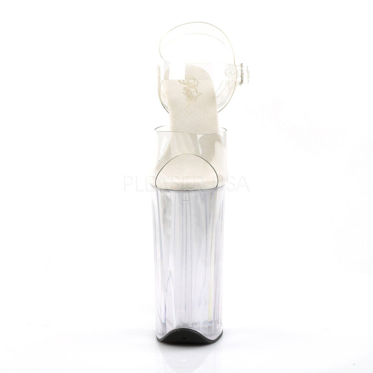 BEYOND-008 Clear Platform Sandal Pleaser