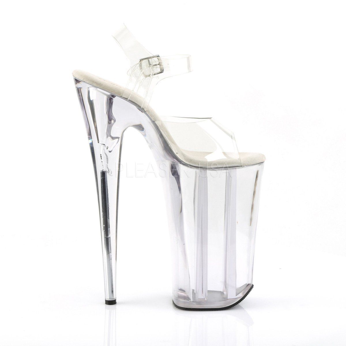 BEYOND-008 Clear Platform Sandal Pleaser
