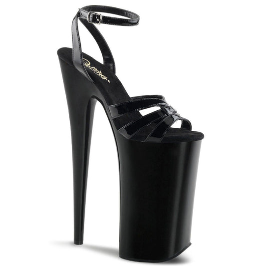 BEYOND-012 Black Platform Sandal Pleaser