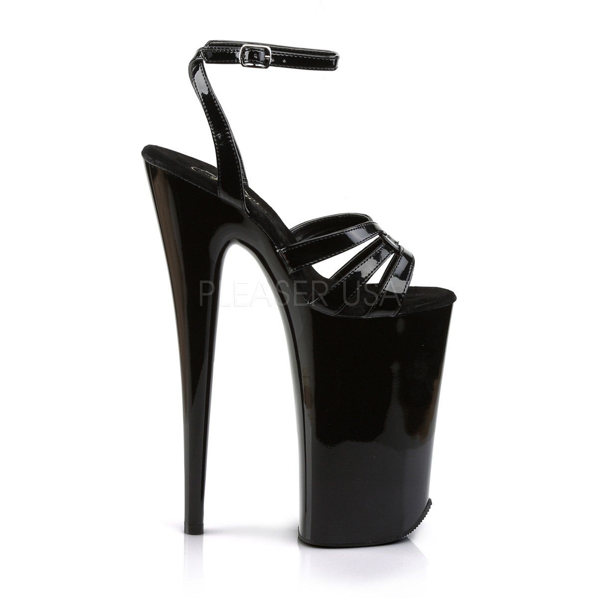 BEYOND-012 Black Platform Sandal Pleaser