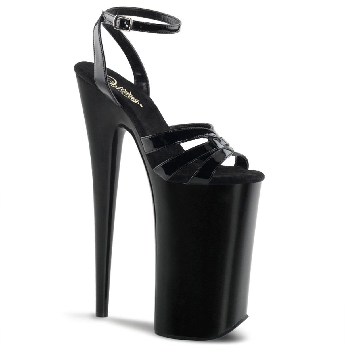 BEYOND-012 Black Platform Sandal Pleaser