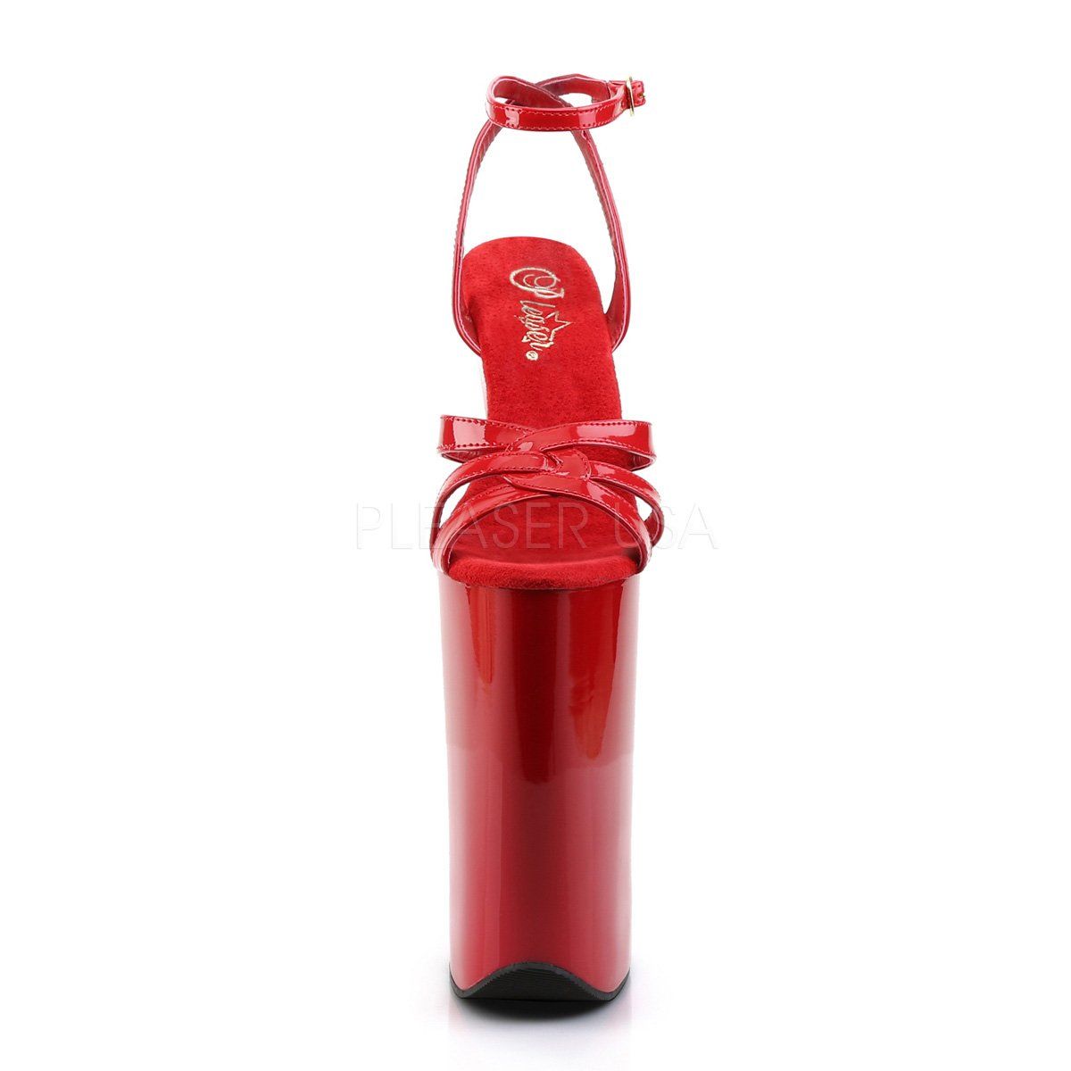 BEYOND-012 Red Platform Sandal Pleaser