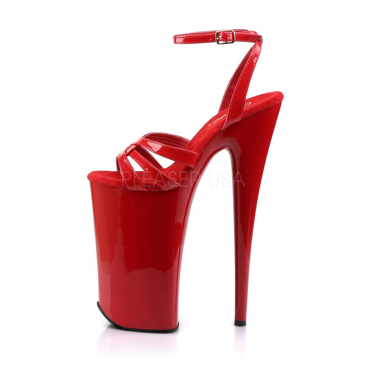 BEYOND-012 Red Platform Sandal Pleaser