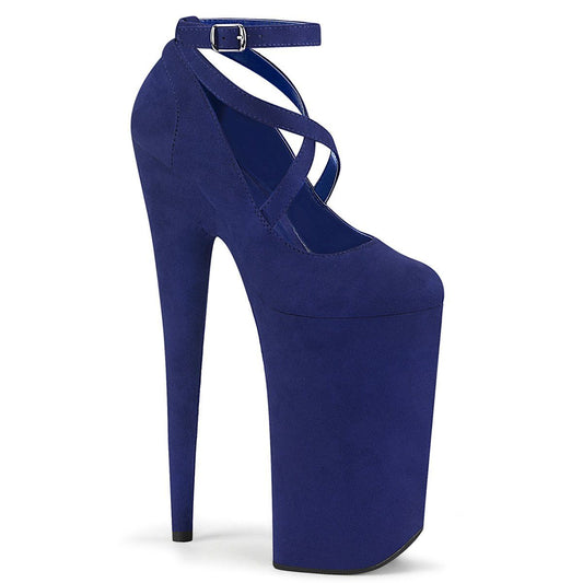 BEYOND-087FS Royal Blue FauxSuede/Royal Blue Faux Suede Pump Pleaser
