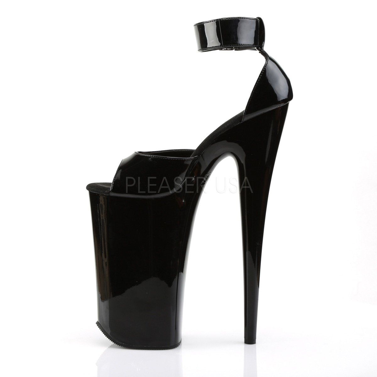 BEYOND-089 Black Platform Sandal Pleaser
