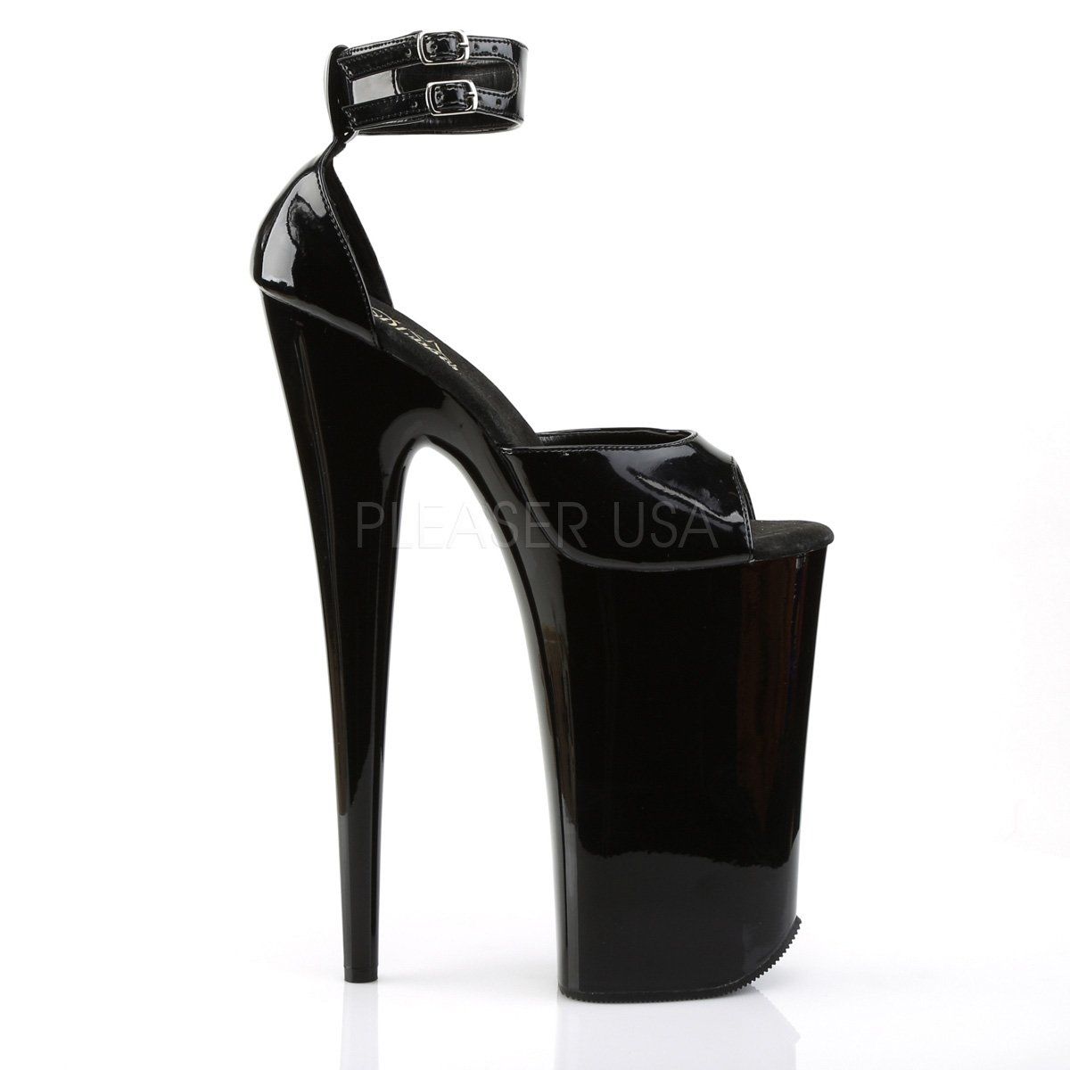 BEYOND-089 Black Platform Sandal Pleaser
