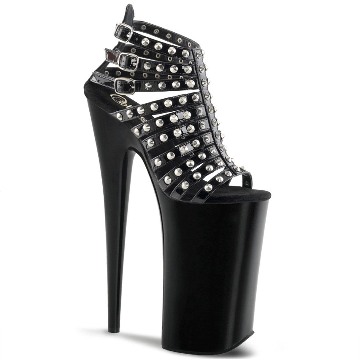 BEYOND-093 Black Platform Sandal Pleaser