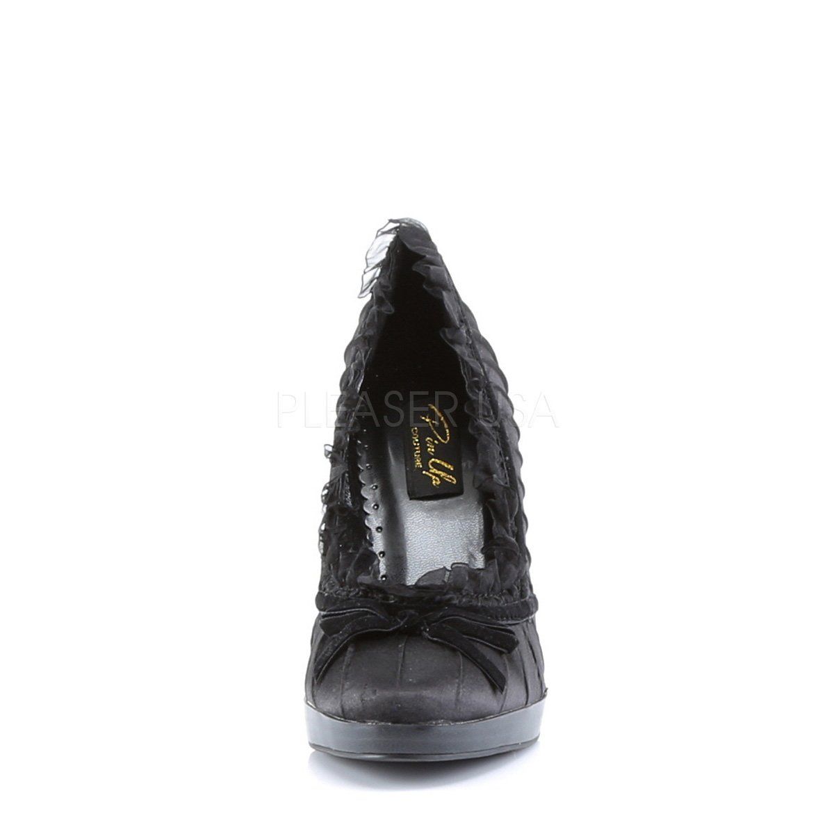 BLISS-38 Black Satin Pin Up Couture