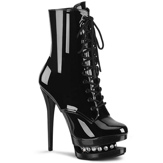 BLONDIE-R-1020 Black Patent Ankle Boot Pleaser
