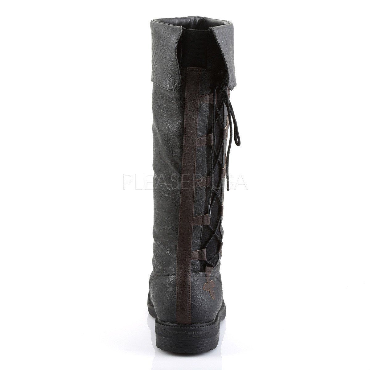 CAPTAIN-110 Black-Brown Distressed Pu Funtasma