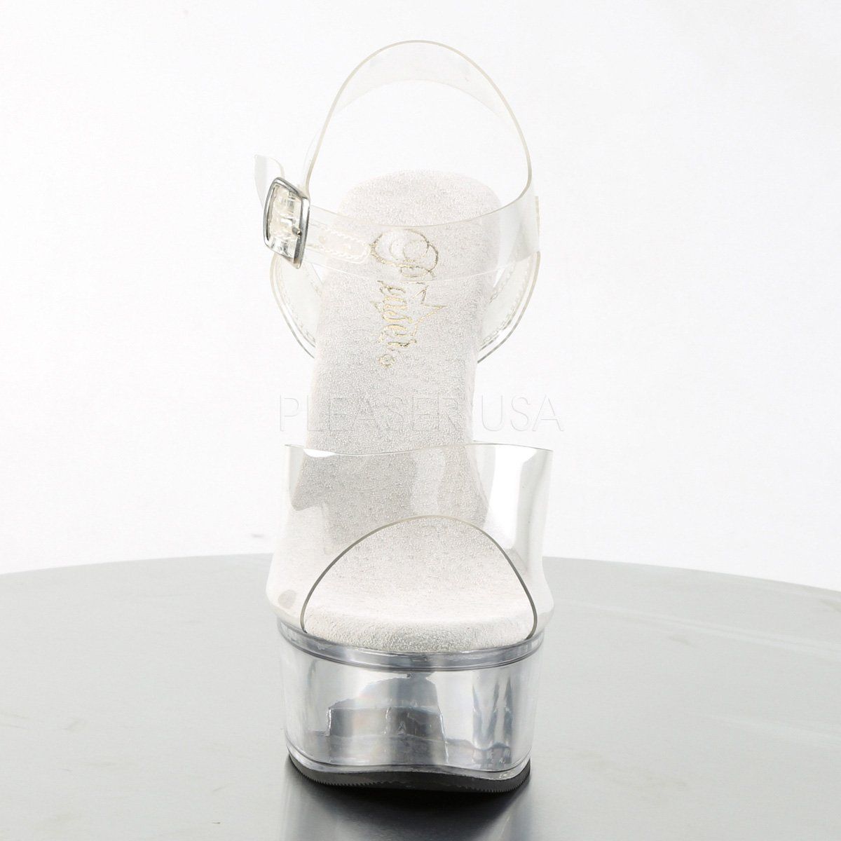 CAPTIVA-608 Clear Platform Sandal Pleaser