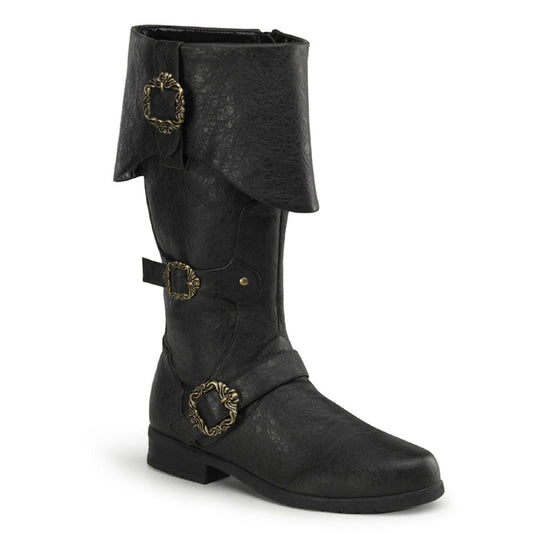 CARRIBEAN-299 Black Distressed Pu Funtasma