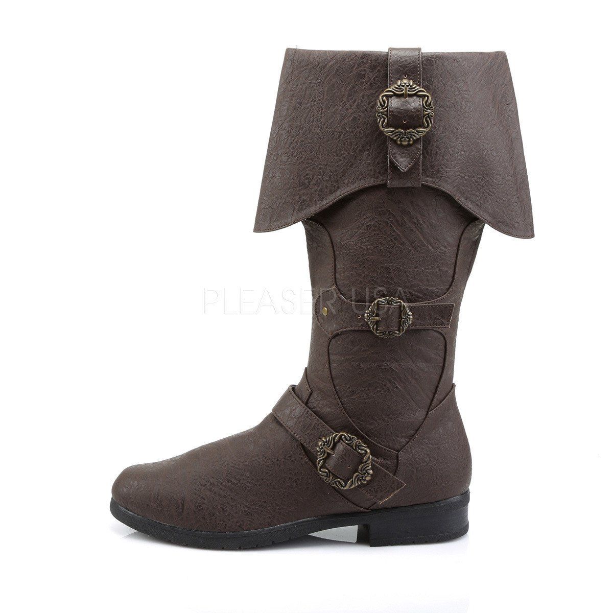 CARRIBEAN-299 Brown Distressed Pu Funtasma