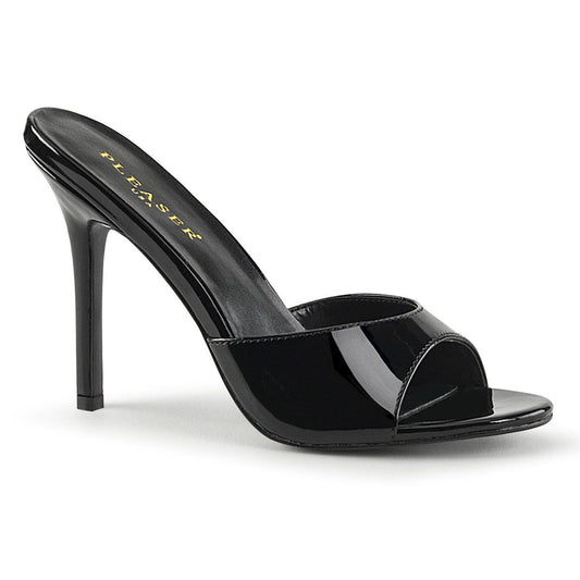 CLASSIQUE-01 Black Patent Slide Pleaser