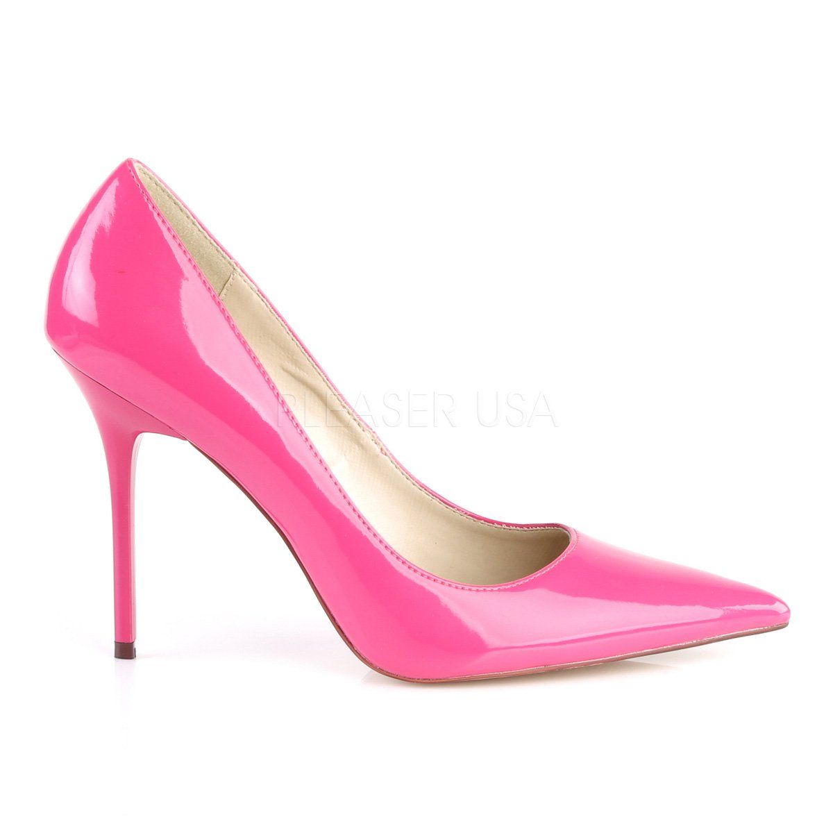 CLASSIQUE-20 Hot Pink Patent Pump Pleaser