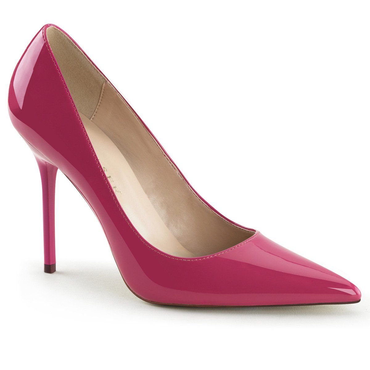 CLASSIQUE-20 Hot Pink Patent Pump Pleaser