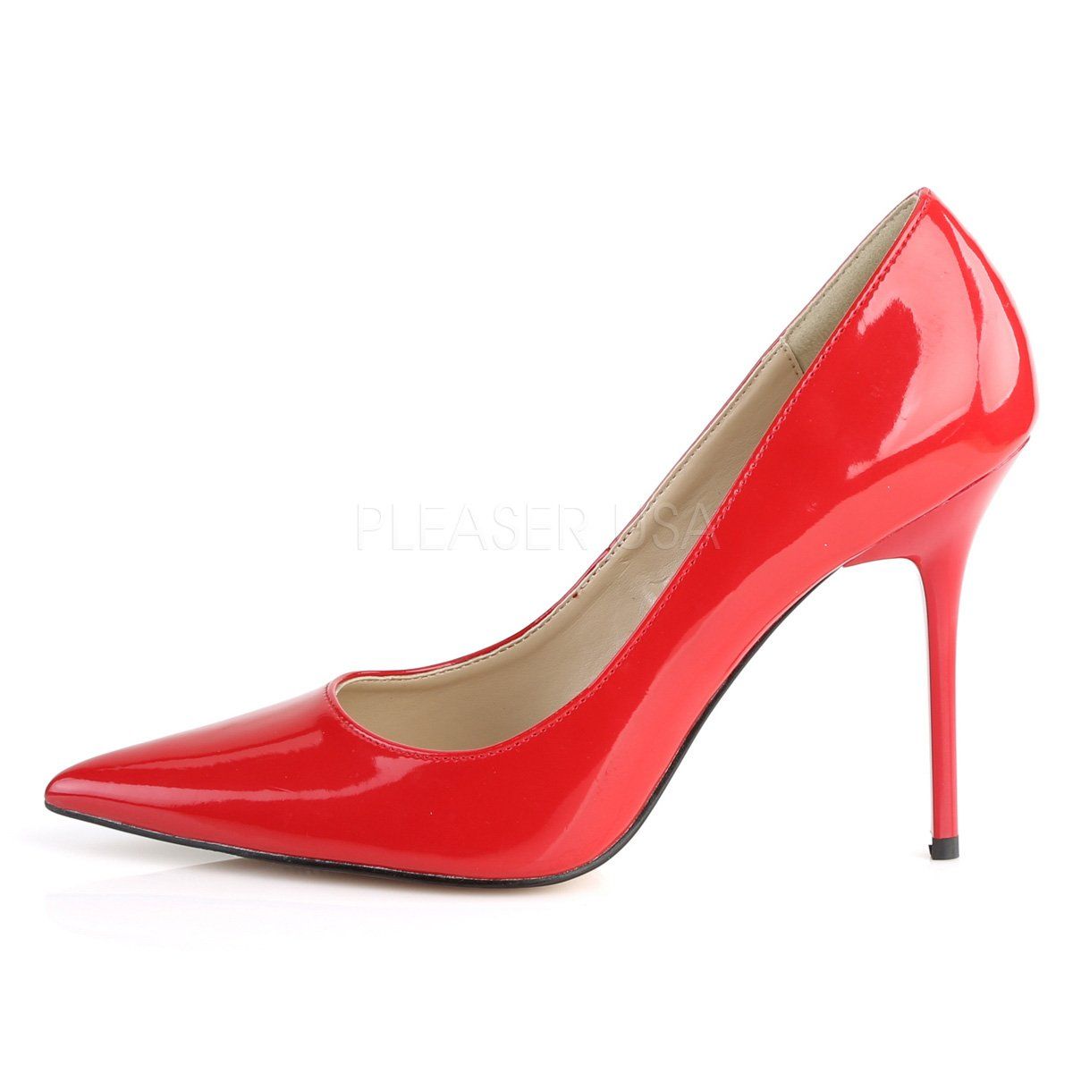 CLASSIQUE-20 Red Patent Pump Pleaser