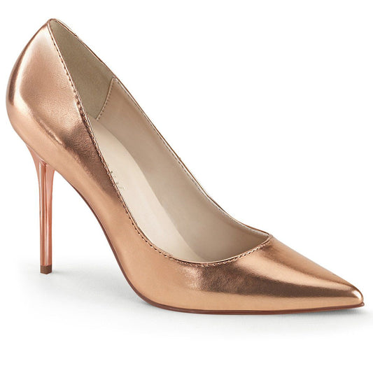 CLASSIQUE-20 Rose Gold Metallic Pu Pump Pleaser