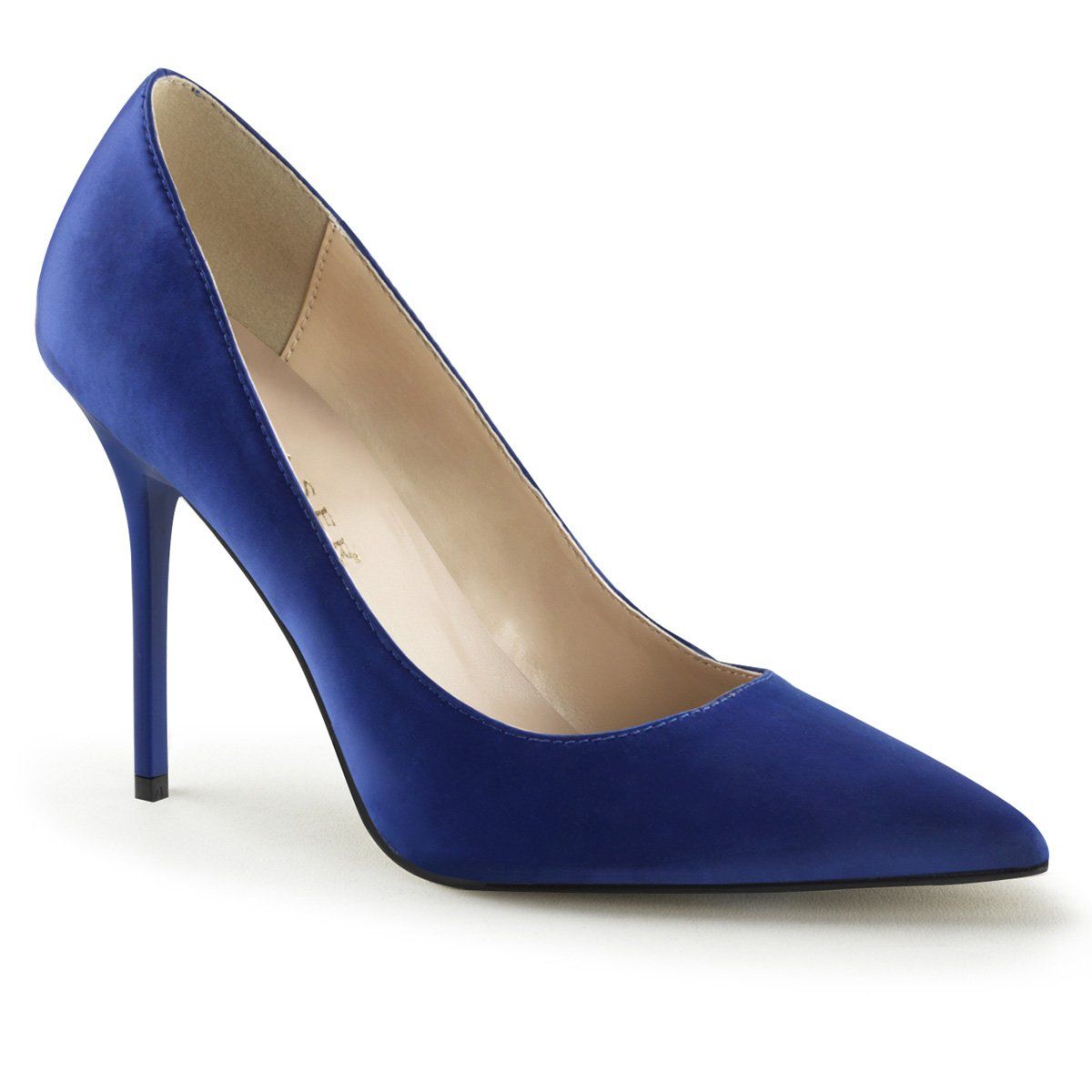 CLASSIQUE-20 Royal Blue Satin Pump Pleaser