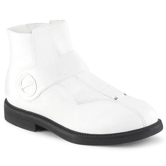 CLONE-102 White Faux Leather Funtasma