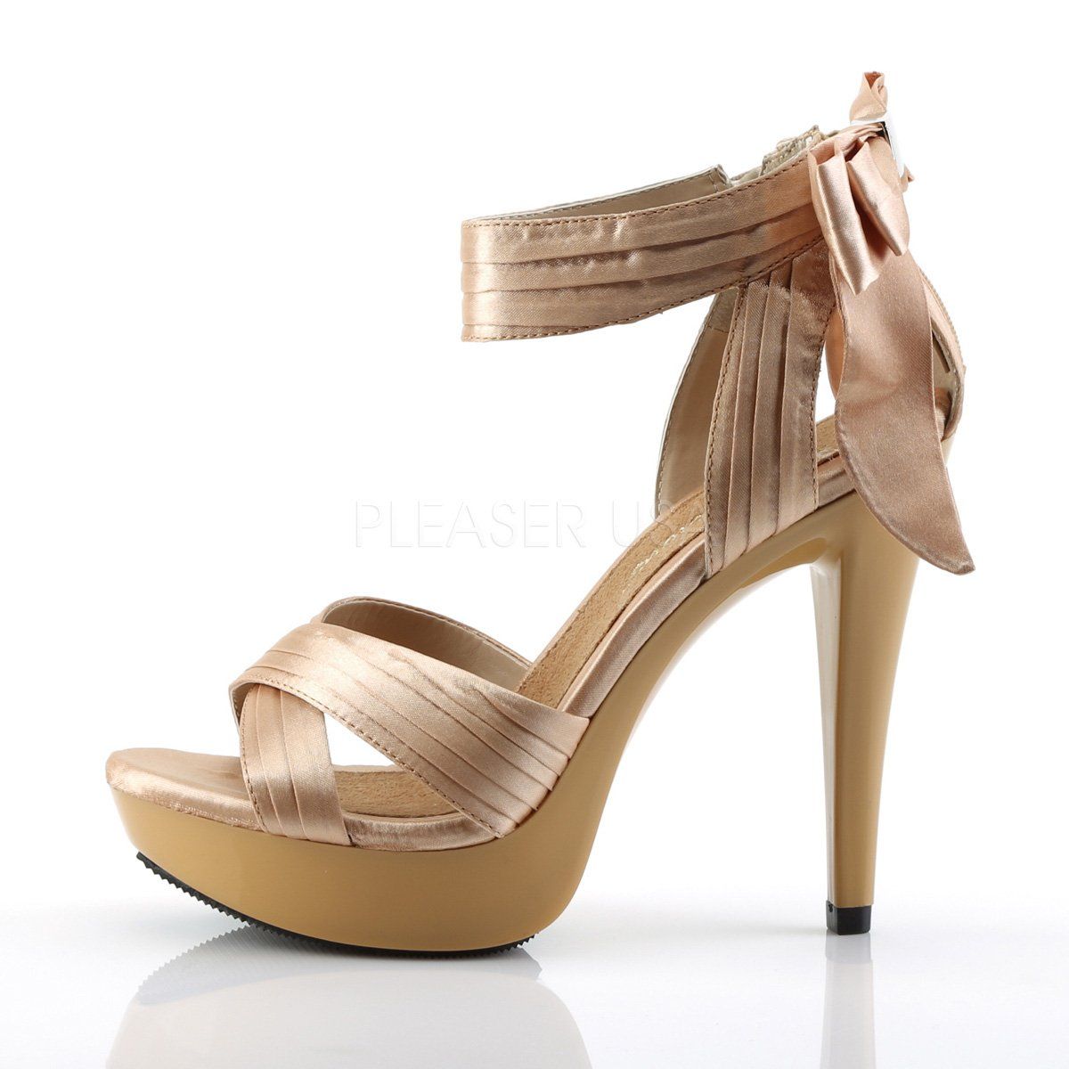 COCKTAIL-568 Champagne Satin Fabulicious